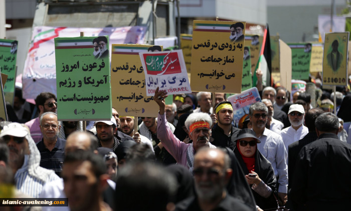 انطلاق مسیرات یوم القدس العالمی فی طهران وباقی المدن الایرانیة