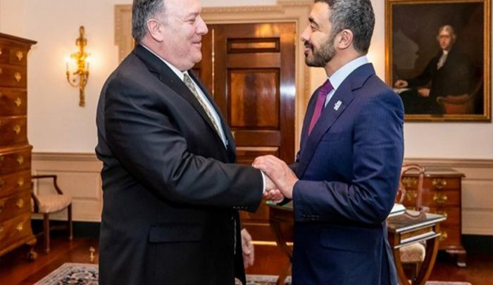 بومبیو یلتقی بن زاید..کل القضایا حاضرة باللقاء سوى شرعنة الاستیطان!