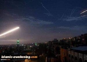 الدفاعات الجویة السوریة تتصدى لأهداف إسرائیلیة