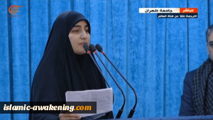 زینب سلیمانی: التشییع الملیونی للشهداء فی العراق وإیران رسالة واضحة لأمیرکا