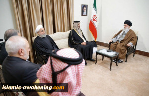 قائد الثورة الإسلامیة یستقبل أمیر قطر