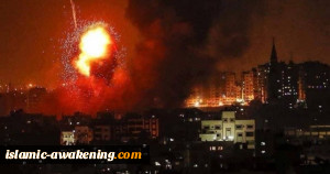 إطلاق صاروخ من طائرة استطلاع إسرائیلیة على موقع جنوب القطاع