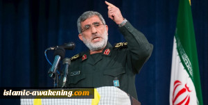 هکذا رد قائد قوة القدس على حادث الحریق فی البارجة الامیرکیة