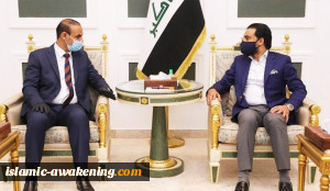 الحلبوسی یبحث ملف رواتب شبکة الحمایة الاجتماعیة مع وزیر العمل