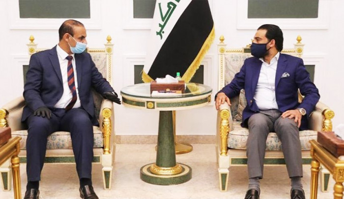 الحلبوسی یبحث ملف رواتب شبکة الحمایة الاجتماعیة مع وزیر العمل