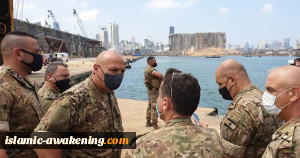 الجیش اللبنانی یجری مسحاً داخل مستودعات فی مرفأ بیروت