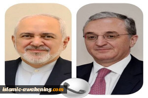 محادثات هاتفیة بین ظریف ونظیره الارمینی حول العلاقات الثنائیة وقضایا المنطقة