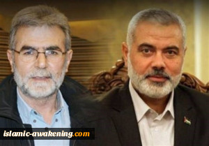 بالتزامن مع حفل التطبیع فی واشنطن.. قیادیو حرکتی الجهاد الإسلامی وحماس یجتمعون فی بیروت