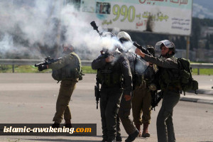 مواجهات بین قوات الاحتلال وفلسطینیین فی العیسویة