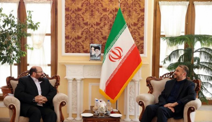 حماس وإیران تجریان مباحثات حول آخر تطورات الصراع مع الاحتلال الصهیونی