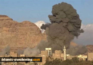 سلسلة غارات یشنها العدوان السعودی الأمریکی على محافظات یمنیة