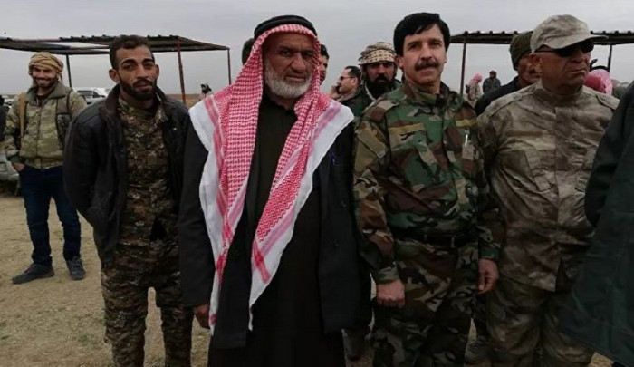 مجموعة کبیرة من أبناء عشائر القامشلی تنضم لقوات الدفاع الوطنی السوریة