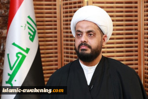 الشیخ قیس الخزعلی یجدد الالتزام بالمؤسسات وحق المقاومة بإنهاء الوجود الأمیرکی فی العراق